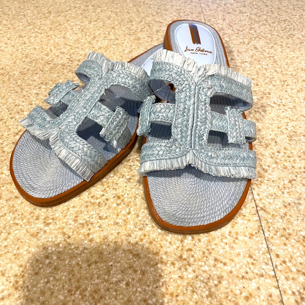Sam Edelman sandals, blue, NEW, excellent condition, cleaning out closet